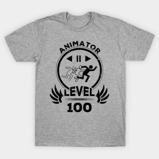 Level 100 Animator Animation Fan Gift T-Shirt